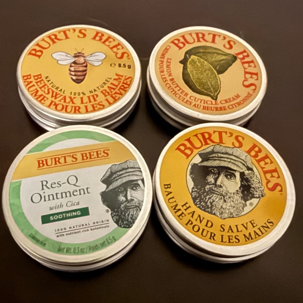 Burt’s Bees Lip & Hand Care Set | Travel Size Natural Skincare Bundle 4pc - Picture 2 of 2